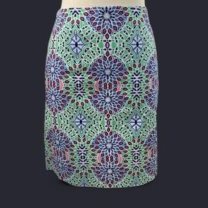 Talbots A-Line Skirt | Size 14 | Medallion Damask Print | Excellent Condition